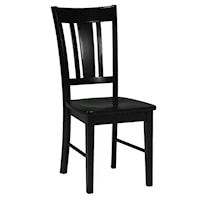 Casual Dining Chair with Slat Back