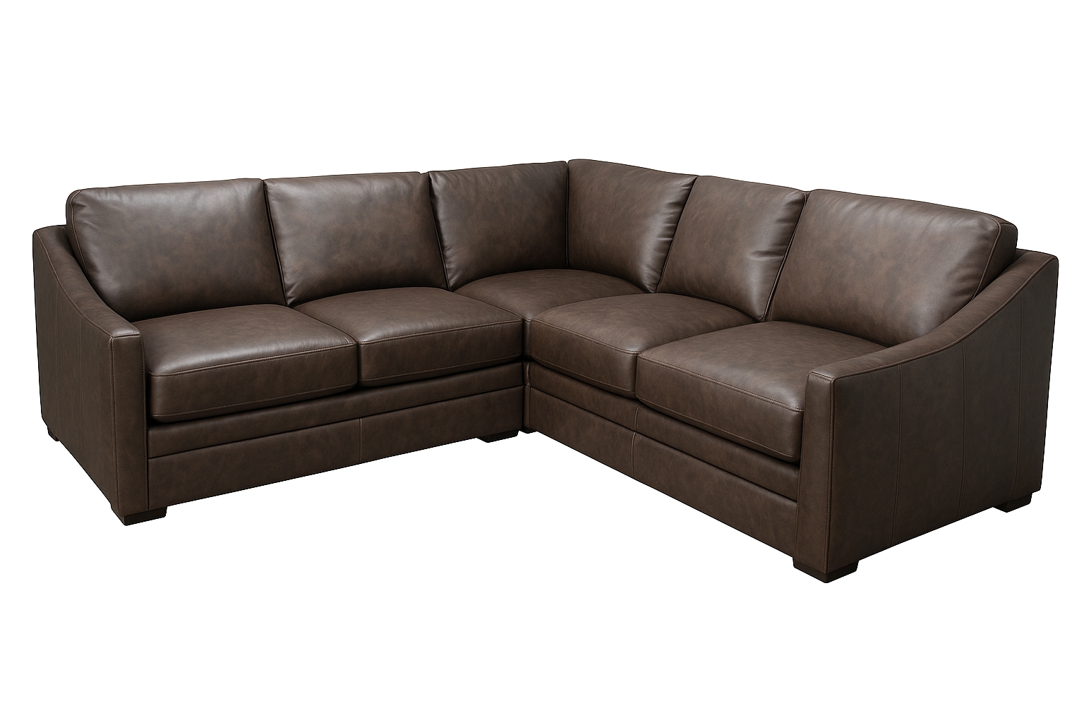 Top Grain Leather Custom 2pc Sectional
