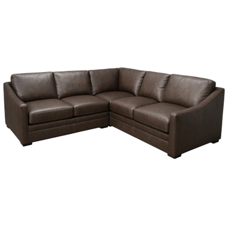 Top Grain Leather Custom 2pc Sectional