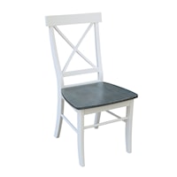 Farmhouse Dining Side Chair with X-Back