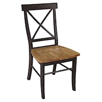 Casual Dining Chair with X Back