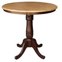 36" Round Pedestal High Dining Table