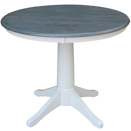 36" Round Pedestal Dining Table