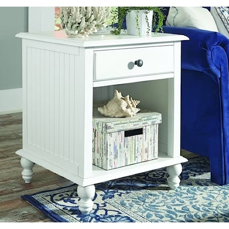 Cottage End Table - Beach White