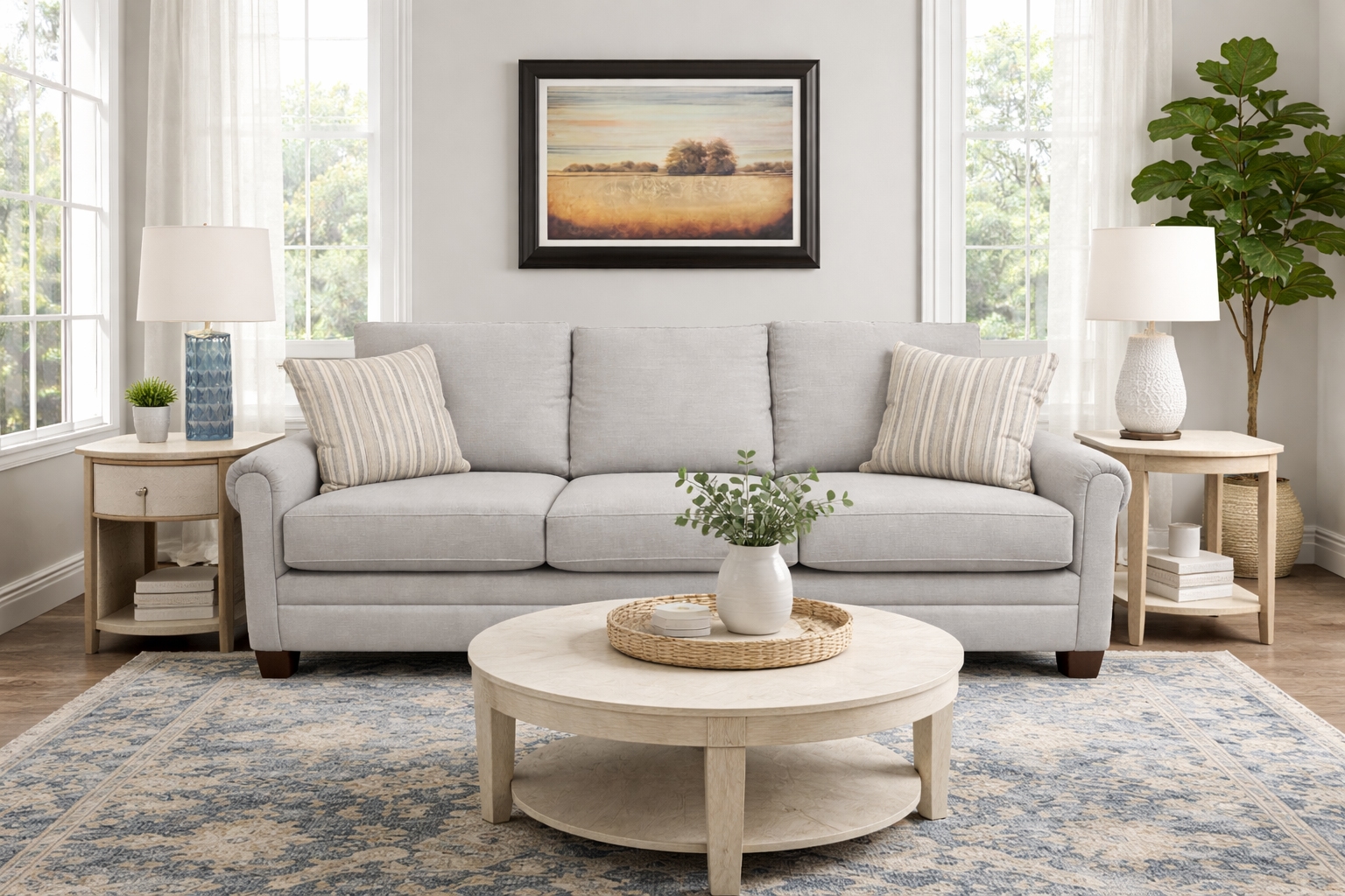 Carolina Panel Arm Sofa