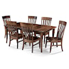 Archbold Furniture Amish Essentials Casual Dining 7pc Bow End Dining Set