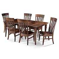 7pc Bow End Dining Set