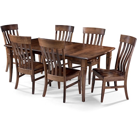 7pc Bow End Dining Set