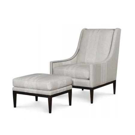 Accent Chair with Wood Trim