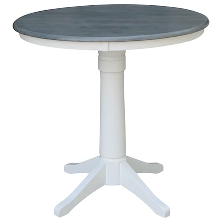 36" Round Pedestal High Dining Table