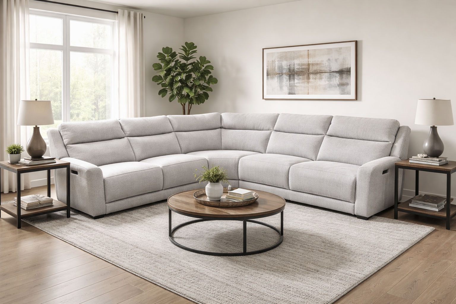 5pc Power Reclining Sectional