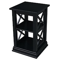 Contemporary Accent Table with X Design