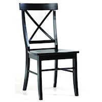 Casual Dining Chair with X Back