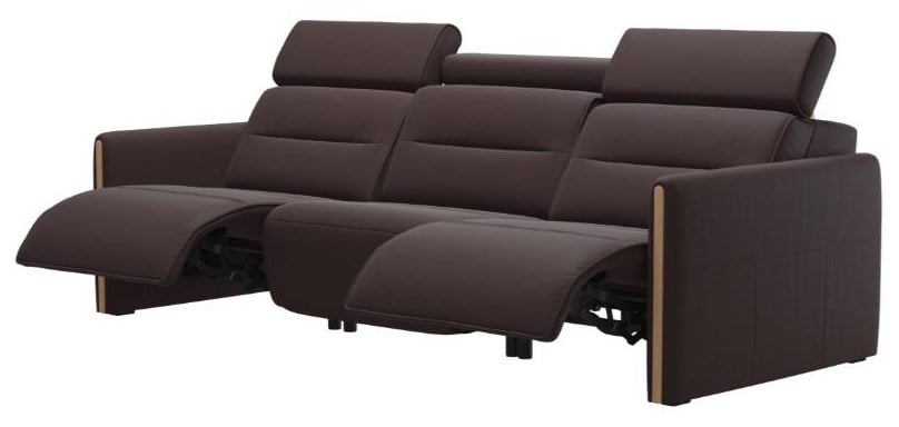 Power 3-Seat Sofa with Wood Arms