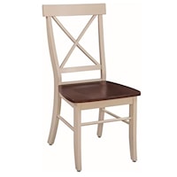 Farmhouse Dining Side Chair with X-Back