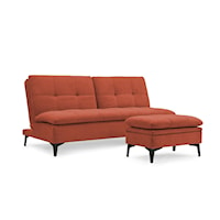 Sofa Bed Convertible with Storage Ottoman