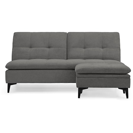 Sofa Bed Convertible with Storage Ottoman