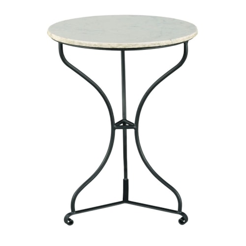 Contemporary Round Bistro Table with Marble Top
