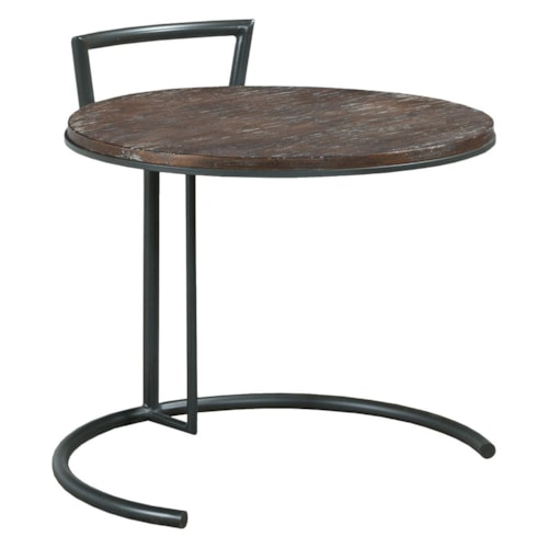 Rustic 26" Round End Table