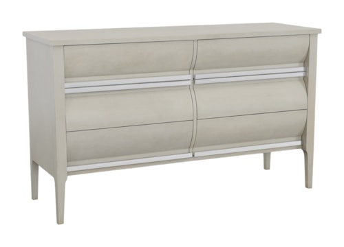 Contemporary 6-Drawer Dresser with Soft Close Drawers