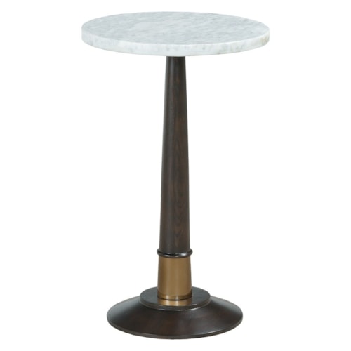 Transitional Drink Table with Marble Top