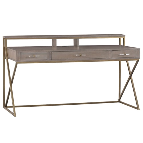 Contemporary 3-Drawer Desk w/USB Port