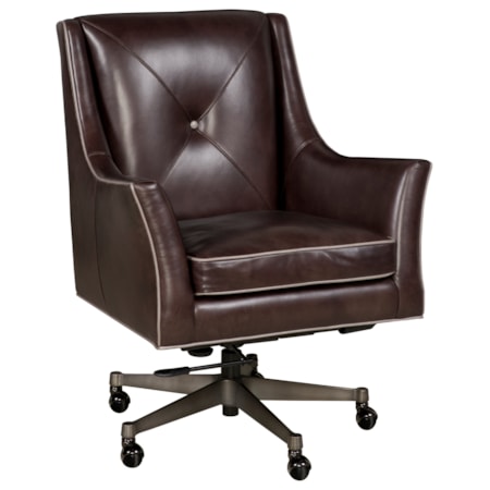 Classic Swivel Office Chair w/Contrast Welt