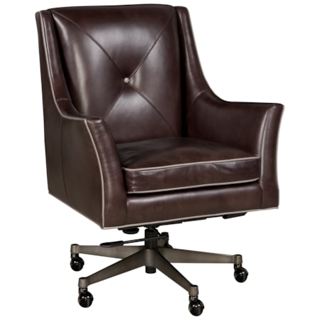 Classic Swivel Office Chair w/Contrast Welt