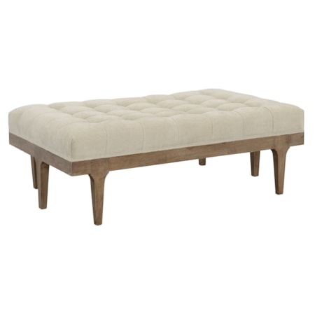 Rectangular Cocktail Ottoman w/Tufted Uph.