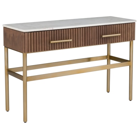 2-Drawer Rectangular Console Table