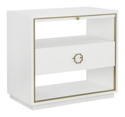 Contemporary 1-Drawer Nightstand with Self-Closing Hardware