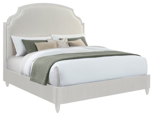 Contemporary Queen Bed with Upholstered Headboard
