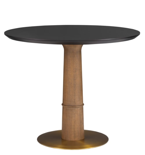 Contemporary 36" Pedestal Dining Table w/Reverse Beveled Edge