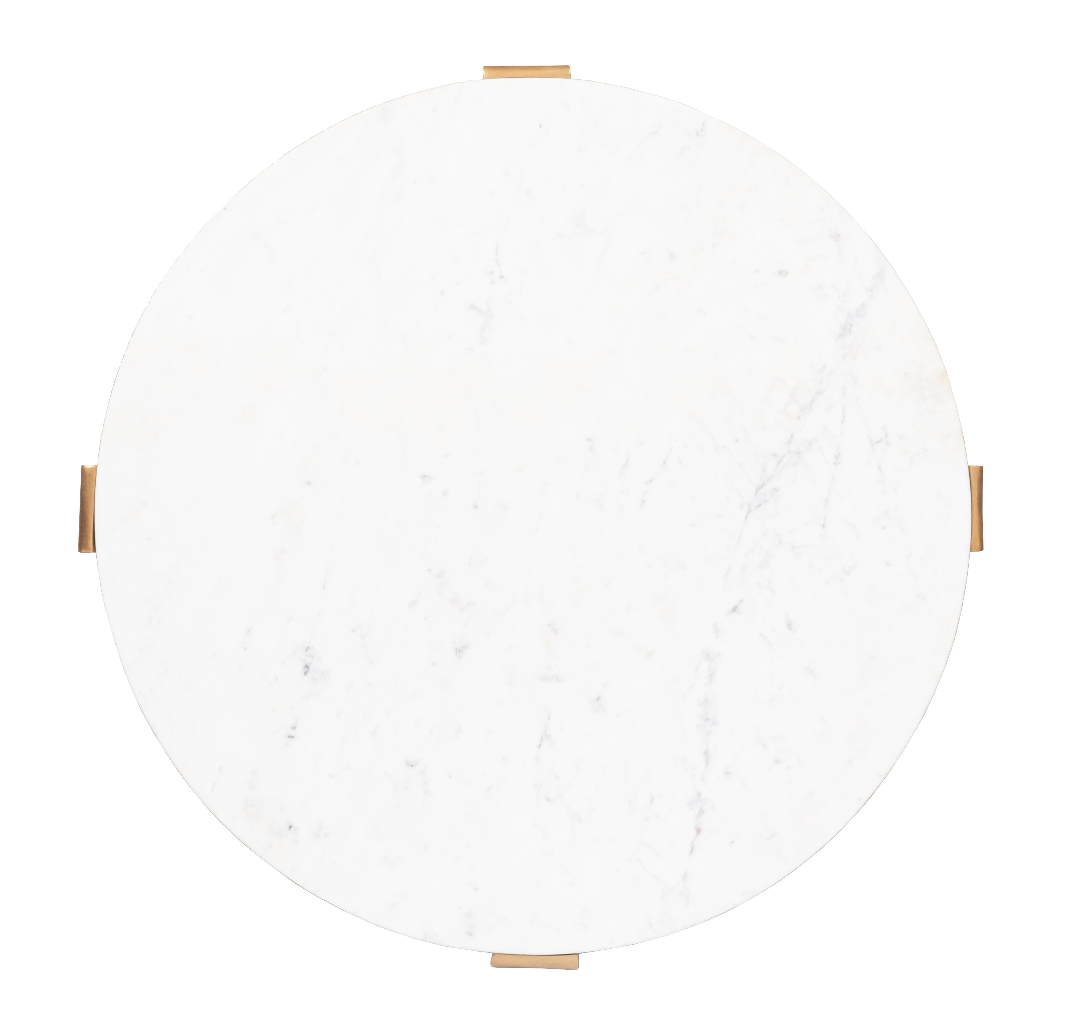 36" Round Marble-Top Cocktail Table