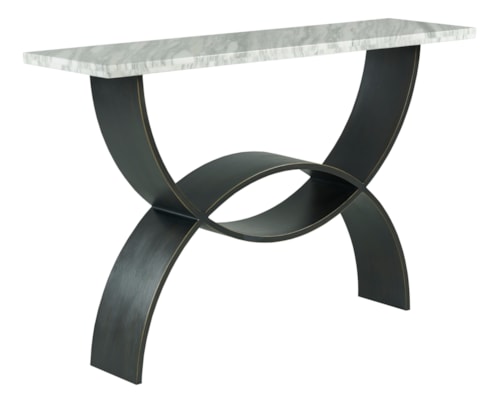 Contemporary Console Table with Marble Top