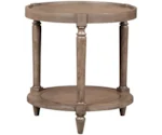 Grove Park Cheñeais 25" Round Lamp Table w/Lower Shelf