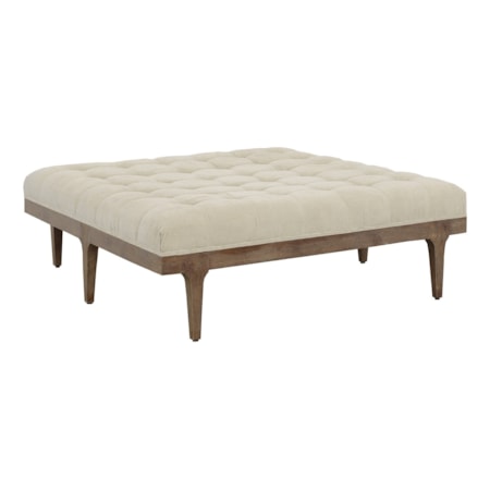 52" Square Cocktail Ottoman w/Tufted Uph.