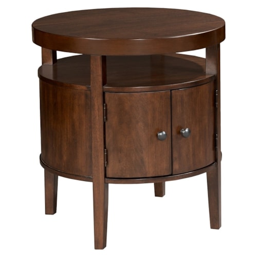 Transitional Storage Lamp Table