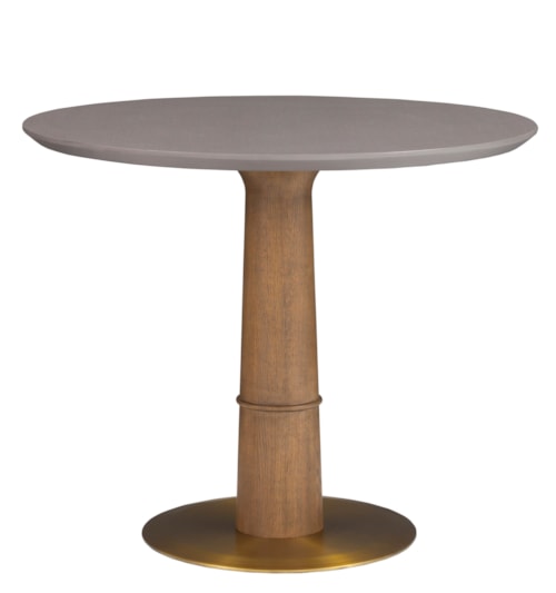 Contemporary 36" Round Dining Table with Reverse Beveled Edge