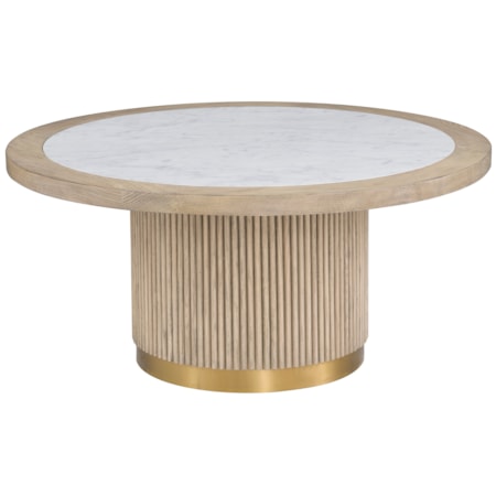 Large Round Bunching Cocktail Table