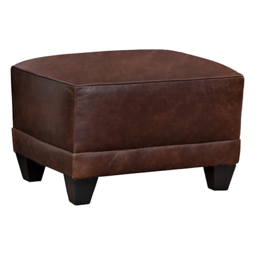 Casual Leather Chair Ottoman