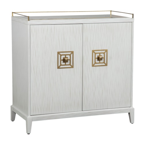 Contemporary Bar Cabinet with 4 Bin Shelves