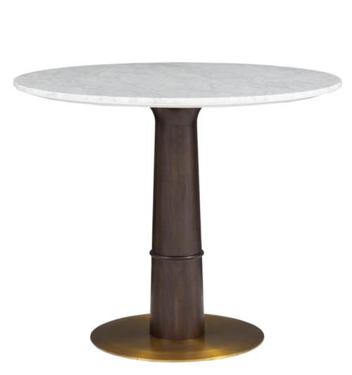 Transitional Dining Table with Marble Top