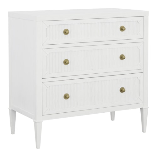 Contemporary 3-Drawer Bedroom Chest with Self-Closing Hardware