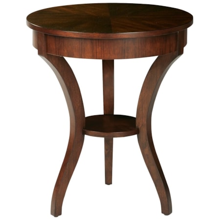 22" Rd. End Table w/Mini Shelf