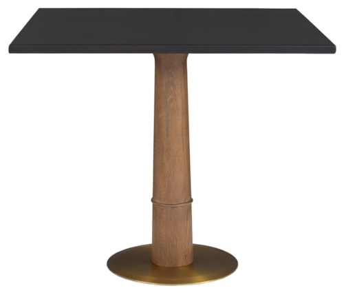 Contemporary 42" Square Counter Height Table with Reversed Beveled Edge