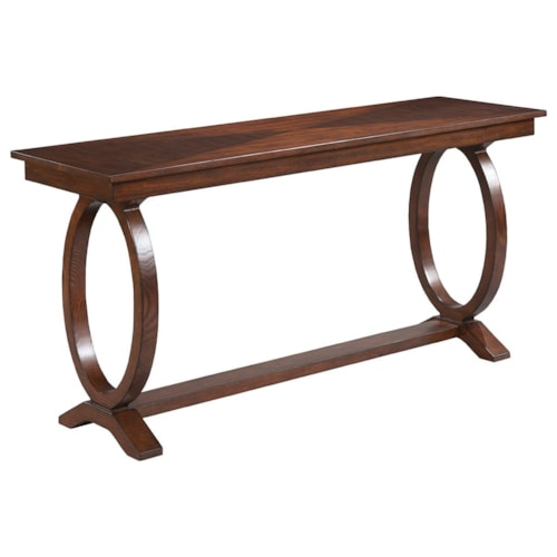 Transitional Sofa Table w/Trestle Base