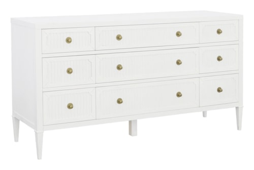 Contemporary 9-Drawer Dresser with Self-Closing Hardware