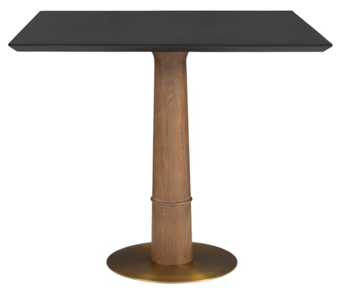 Contemporary 42" Square Counter Height Table with Reversed Beveled Edge
