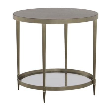 Tiered Round End Table